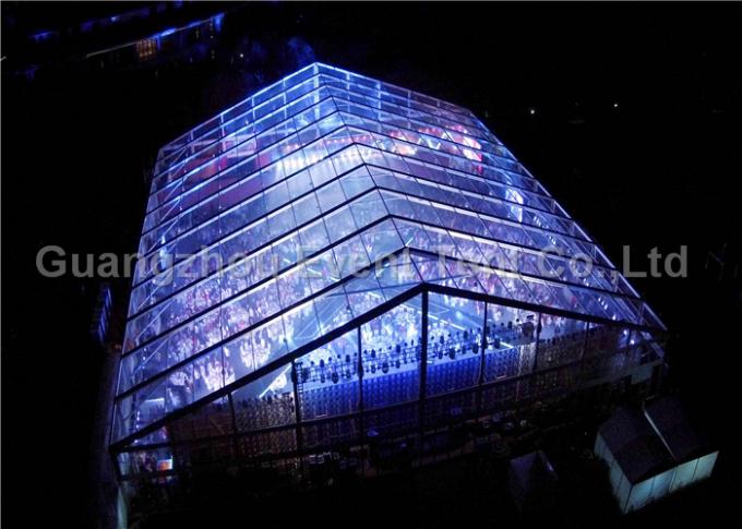 Nieuw Ontwerp 30m het aluminiumgebouwen van de Breedte Duidelijke Spanwijdte met Glasmuur 800 Sqm-Gebied
