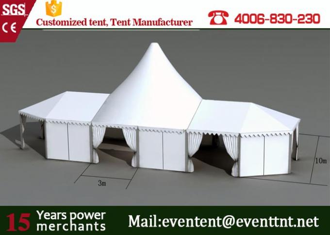 Vouwend het Kamperen Tenten van de Tent de Witte, Hoge Piekspanning met Waterdichte Dakbovenkant