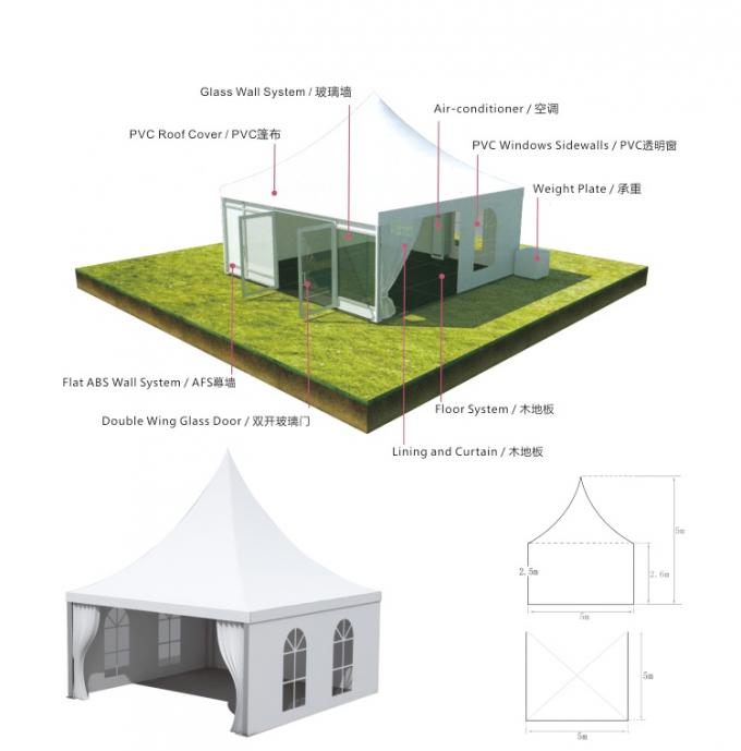 De Tent van de de Pagodemarkttent van het aluminiumprofiel voor Grote Openluchtgebeurtenisarena