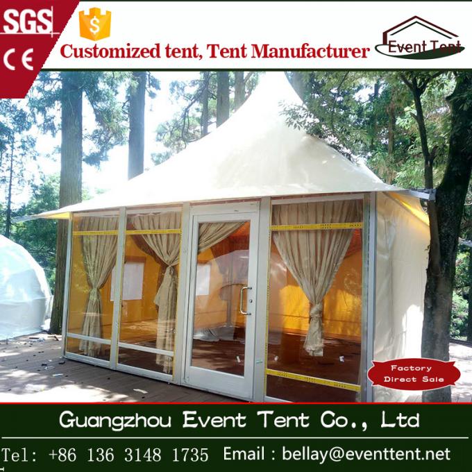 de duidelijke fabrikanten van de spanwijdte yurt tent, carpas van de het hoteltent van de luxepagode