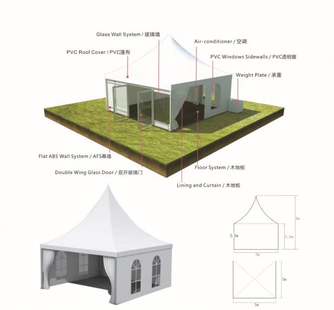 UV bestand transparante Luxe het Kamperen Tent voor Tweepersoonssgs